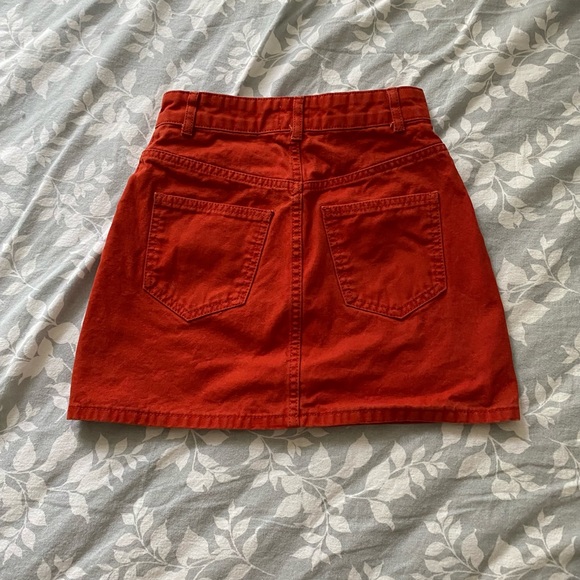 BDG Orange A-line Mini with Button - Picture 2 of 2